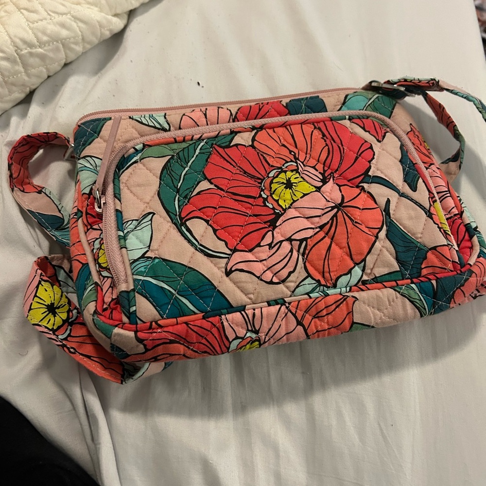 Vera Bradley Floral Crossbody Bag - Pink and Red